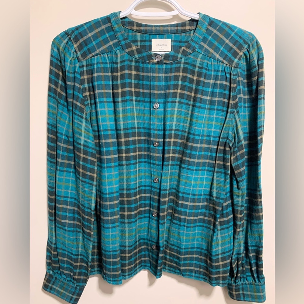 ARITZIA Wilfred Free Plaid Blouse